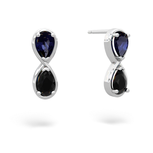 sapphire-onyx infinity earrings