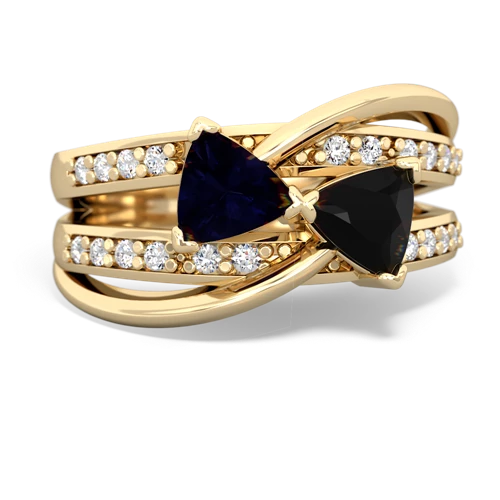 sapphire-onyx couture ring