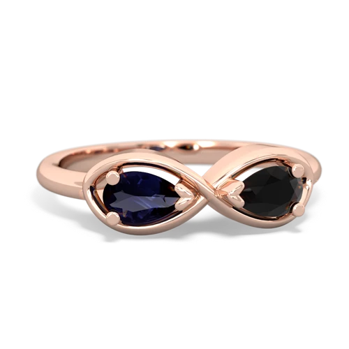 sapphire-onyx infinity ring