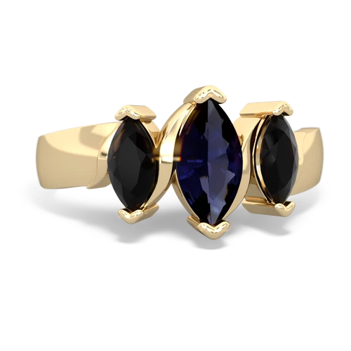 sapphire-onyx keepsake ring