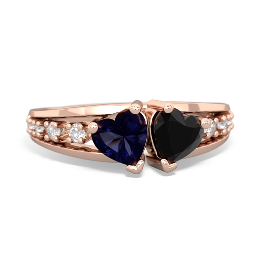 sapphire-onyx modern ring