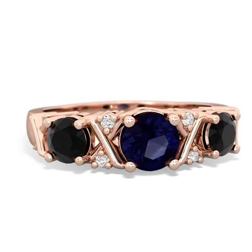 Sapphire Genuine Sapphire with Genuine Black Onyx and Genuine Opal Hugs and Kisses ring Ring