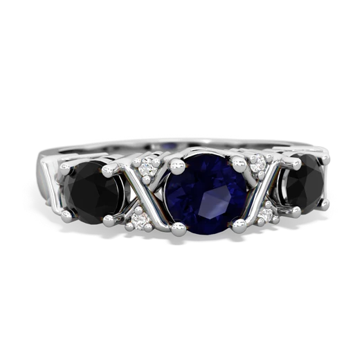 sapphire-onyx timeless ring