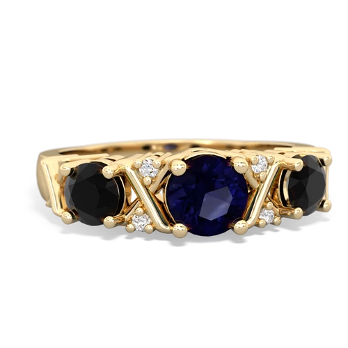 sapphire-onyx timeless ring