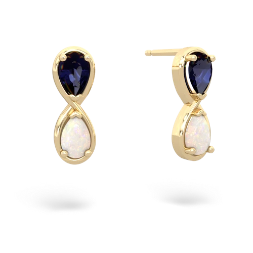 sapphire-opal infinity earrings