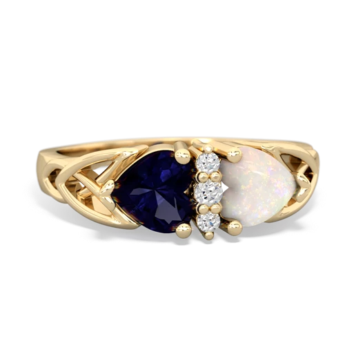 sapphire-opal celtic ring