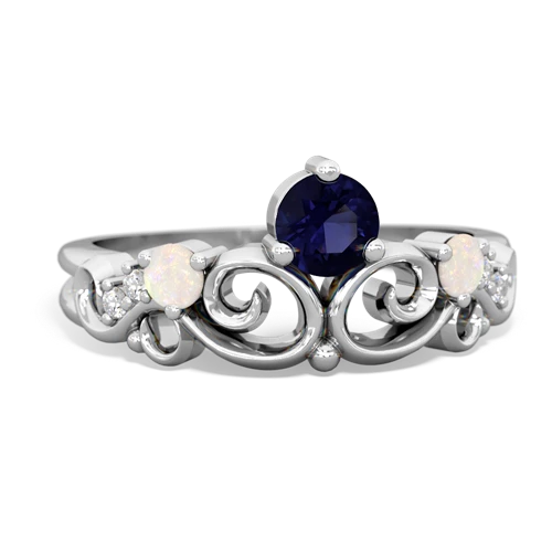 sapphire-opal crown keepsake ring