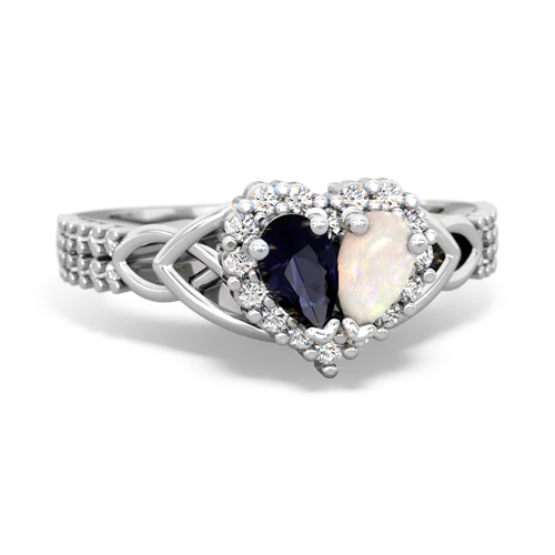 sapphire-opal keepsake engagement ring