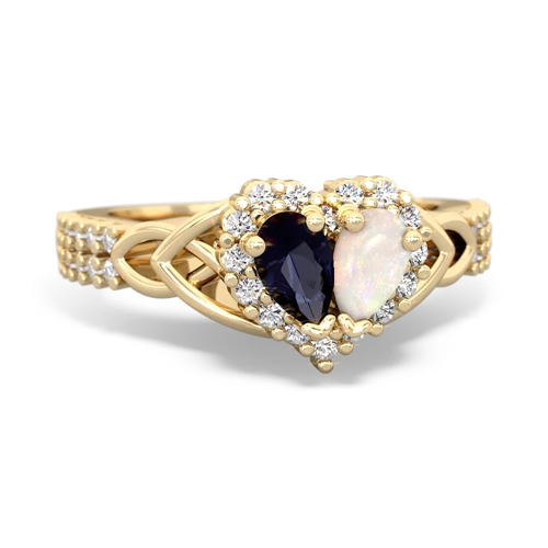 sapphire-opal keepsake engagement ring