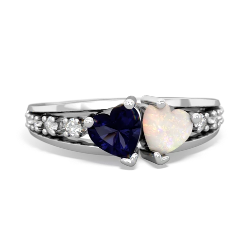 sapphire-opal modern ring