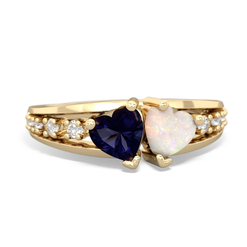 sapphire-opal modern ring