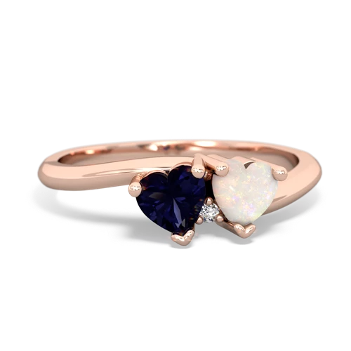 sapphire-opal sweethearts promise ring