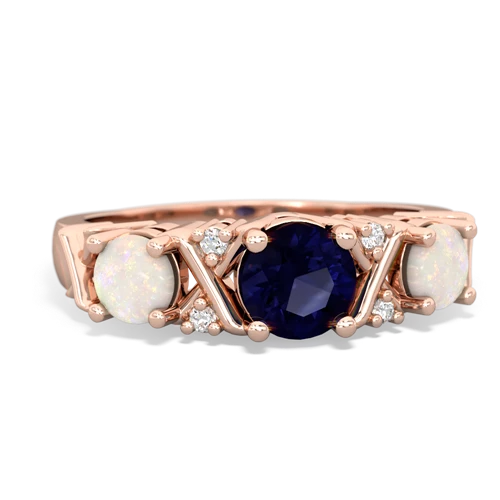 Sapphire Genuine Sapphire with Genuine Opal and Genuine Ruby Hugs and Kisses ring Ring