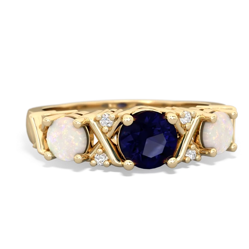 sapphire-opal timeless ring