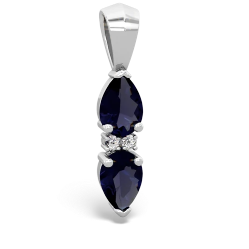 sapphire bowtie pendant