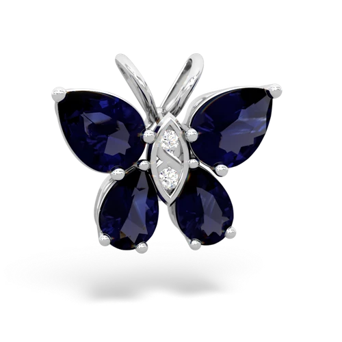 sapphire butterfly pendant