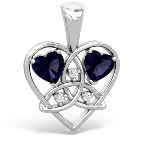 Sapphire Celtic Trinity Heart Genuine Sapphire pendant Pendant