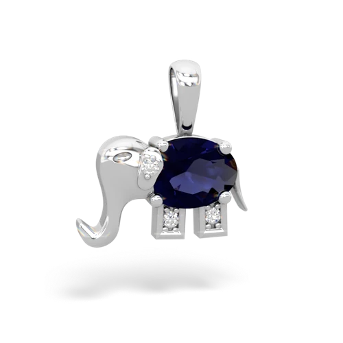 sapphire elephant pendant