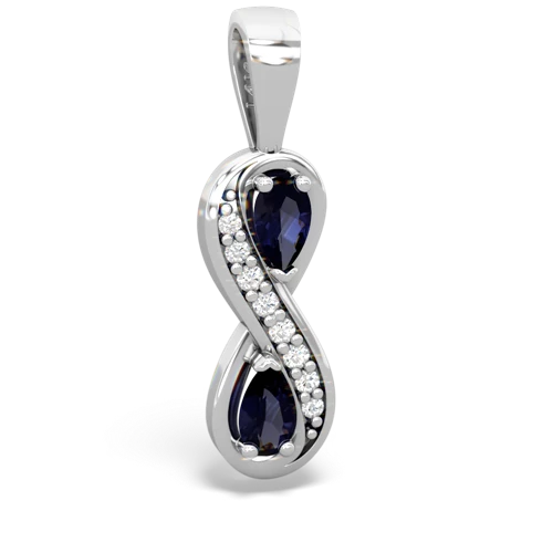 sapphire keepsake infinity pendant