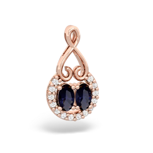 sapphire love nest pendant