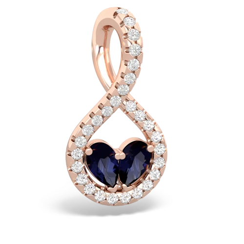 sapphire pave twist pendant