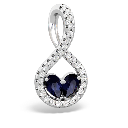 sapphire pave twist pendant