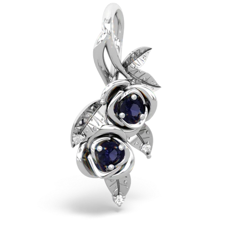sapphire rose vine pendant