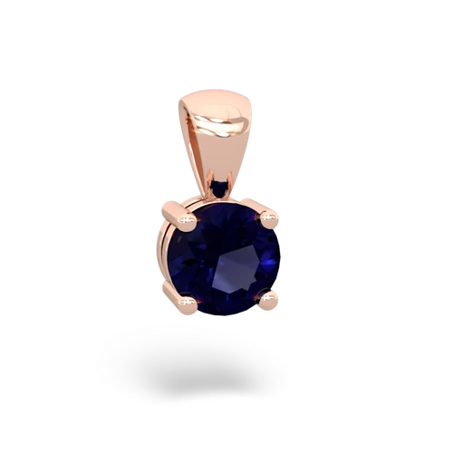 sapphire round basic pendant