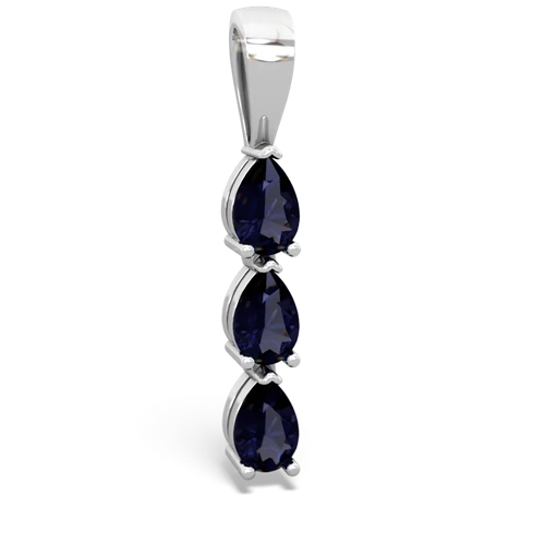 sapphire three stone pendant