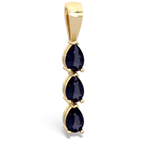 sapphire three stone pendant