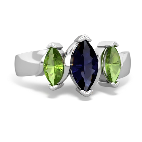 sapphire-peridot keepsake ring