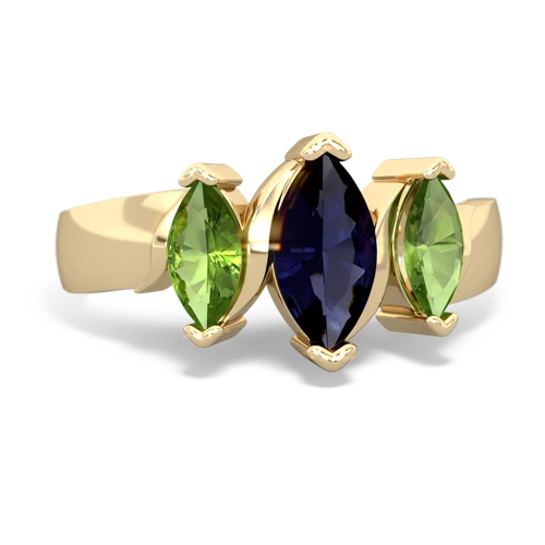 sapphire-peridot keepsake ring