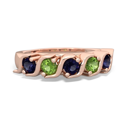 sapphire-peridot timeless ring