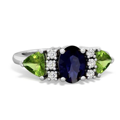 sapphire-peridot timeless ring