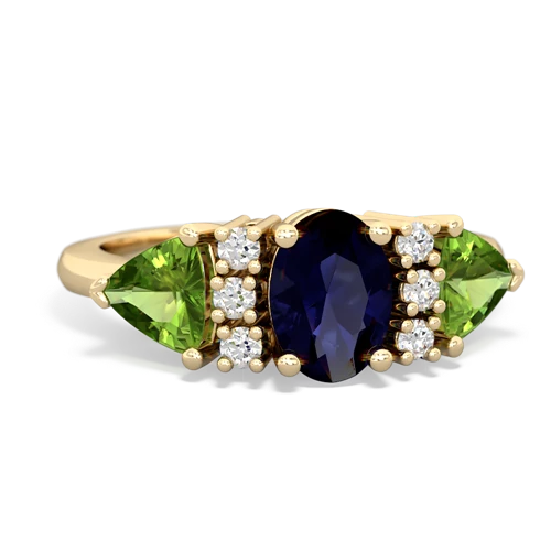 sapphire-peridot timeless ring