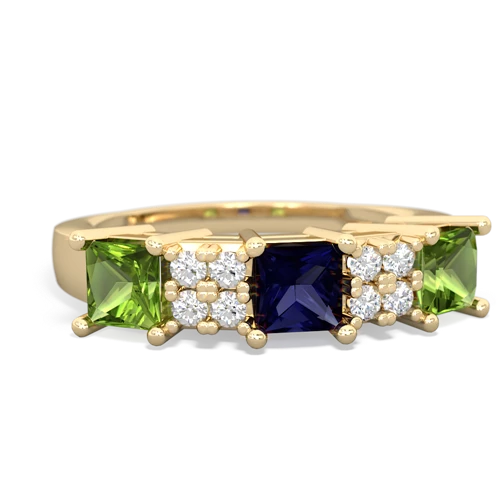 sapphire-peridot timeless ring