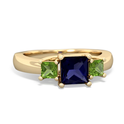 sapphire-peridot timeless ring