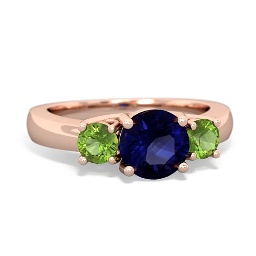 sapphire-peridot timeless ring