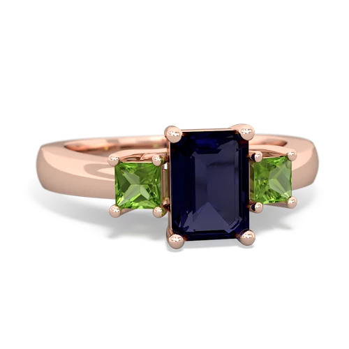 sapphire-peridot timeless ring