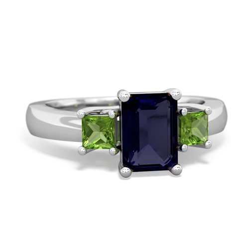 sapphire-peridot timeless ring