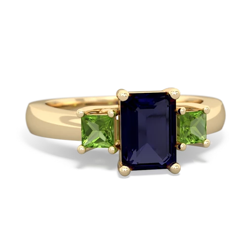 sapphire-peridot timeless ring