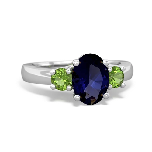 sapphire-peridot timeless ring