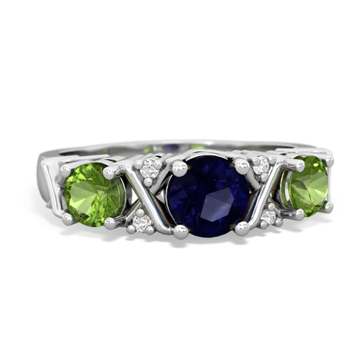 sapphire-peridot timeless ring