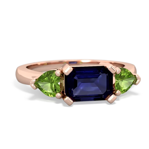 sapphire-peridot timeless ring