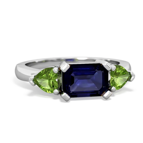 sapphire-peridot timeless ring