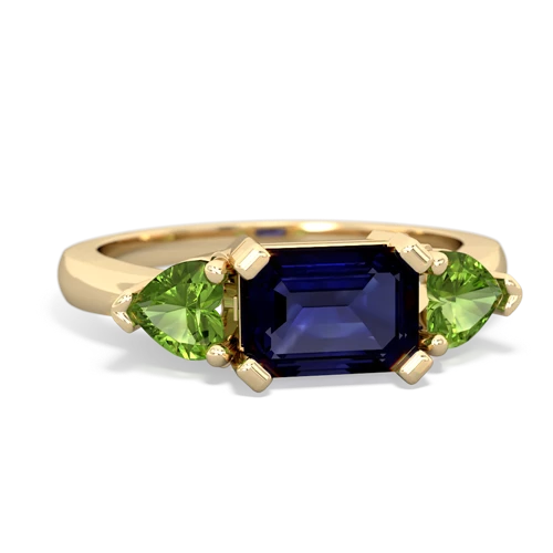 sapphire-peridot timeless ring