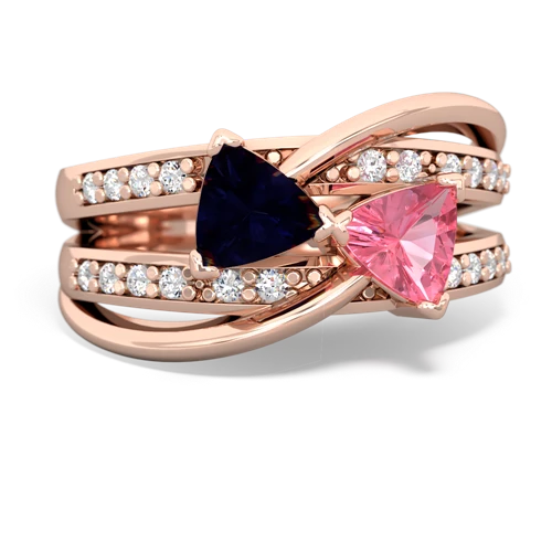sapphire-pink sapphire couture ring