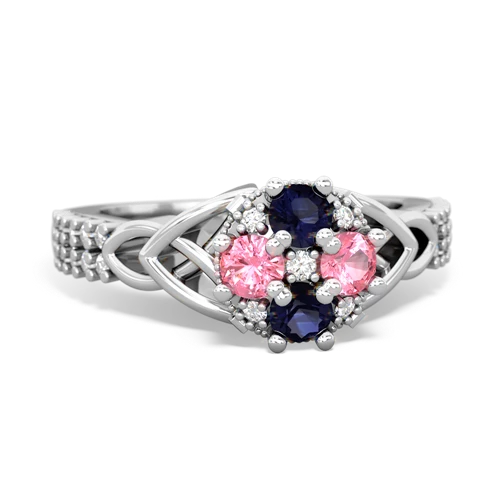 sapphire-pink sapphire engagement ring