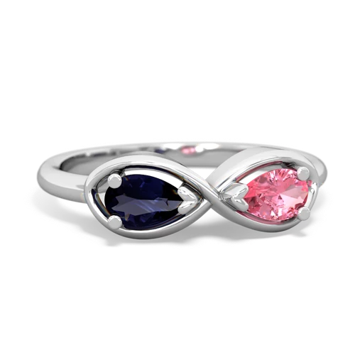 sapphire-pink sapphire infinity ring