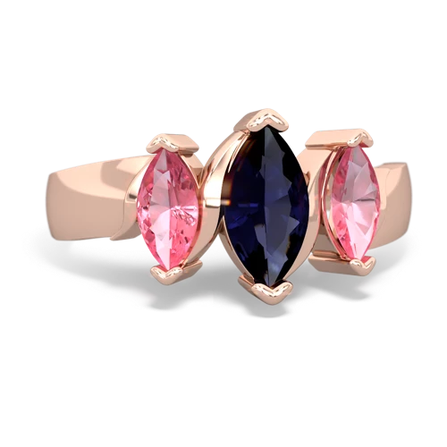 sapphire-pink sapphire keepsake ring